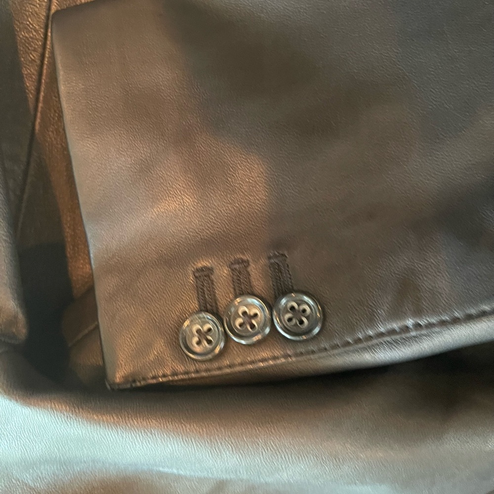 Banana Republic leather blazer